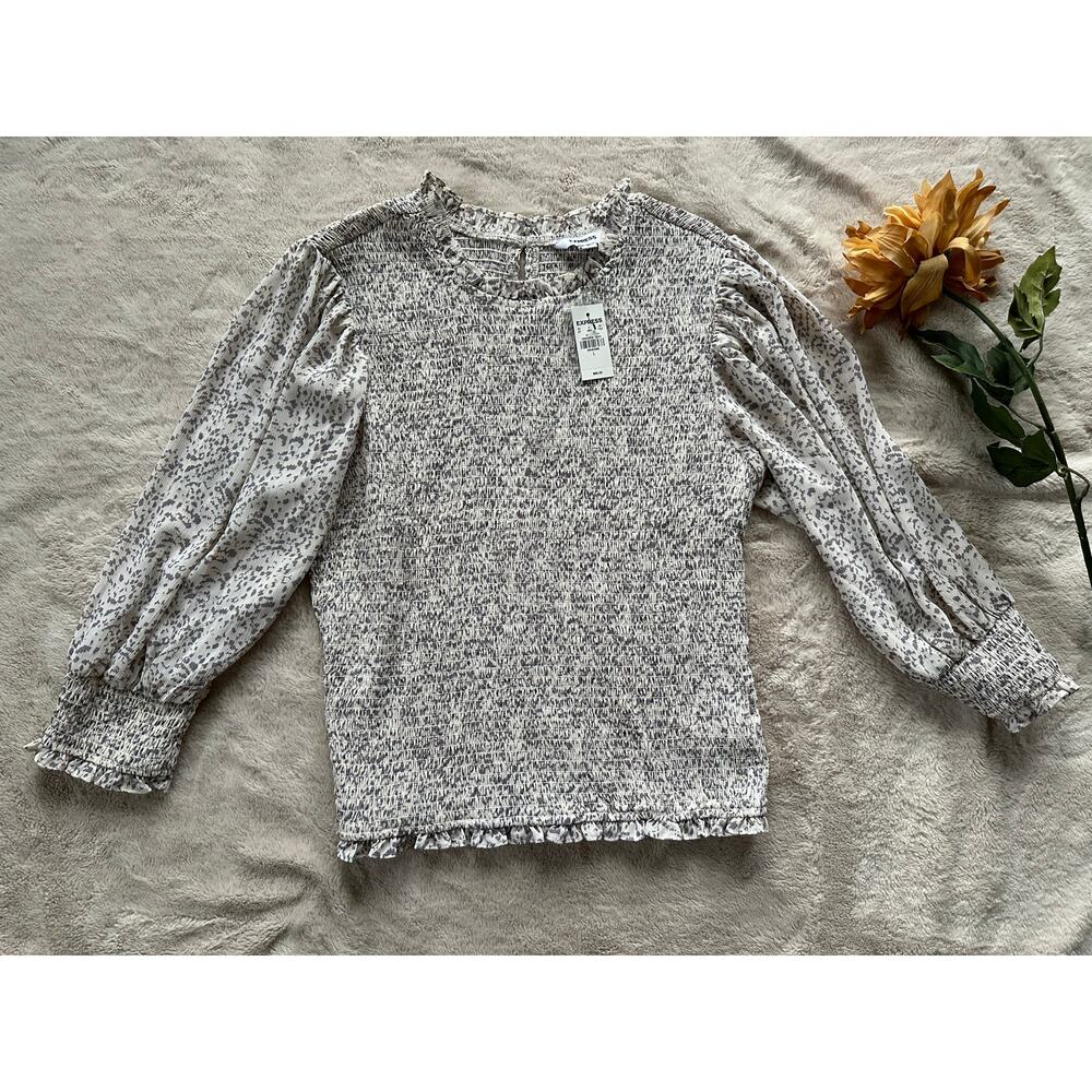 Express Top Sheer Sleeves Size Large NWT